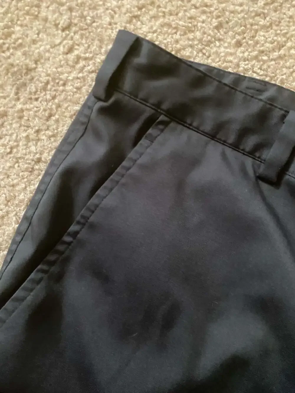 Nike Golf Dri-Fit Chino Shorts Size 36 Black Performance Flat Front